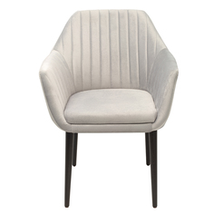 Стул мягкий с подлокотниками sea shell (kare) серый 59x86x61 см.