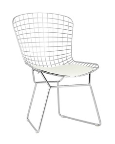 Стул обеденный bertoia (stoolgroup) серебристый 53x83x56 см.