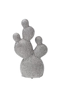 статуэтка кактус серебряный (garda decor) серебристый 12x22x5 см.