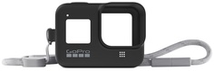 Силиконовый чехол с ремешком GoPro для камеры HERO8 черный AJSST-001 (Sleeve + Lanyard)