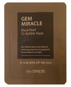 Маска кислородная с экстрактом жемчуга The Saem Gem Miracle Black Pearl O2 Bubble Mask 105гр