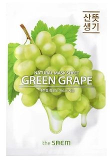 Маска тканевая с экстрактом винограда The Saem Natural Green Grape Mask Sheet 21 мл
