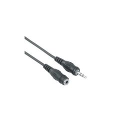 Кабель-удлинитель аудио Hama H-48910 Jack 3.5 (m)-Jack 3.5 (f) 2.5м черный (00048910)