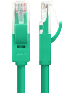 Сетевой кабель GCR UTP 24AWG cat.5e RJ45 T568B 3m Green GCR-LNC05-3.0m