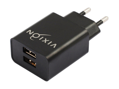 Зарядное устройство Vixion L7i 2xUSB 2.1A + кабель Lightning 1m Black GS-00005381