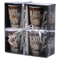 Ф Набор кружек 400мл 4шт Кофе клаб DANIKS