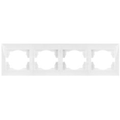 Рамка четырехпостовая, горизонтальная, керамика, белая, TDM Electric, Таймыр, SQ1814-0030
