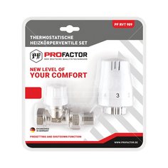 Комплект термостатический для радиатора, 3/4", прямой, прозрачнный, ProFactor, PF RVT 990