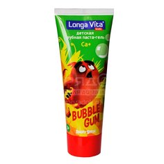 Зубная паста Longa Vita, Angry Birds Bubble Gum, для детей, 75 г
