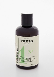 Шампунь Press Gurwitz Perfumerie освежающий №4, бергамот, инжир, мускус натуральный, для всех типов волос, бессульфатный, 300 мл