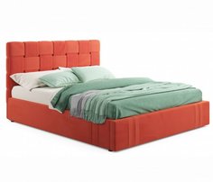 Мягкая кровать Tiffany 160 оранж с подъемным механизмом Bravo