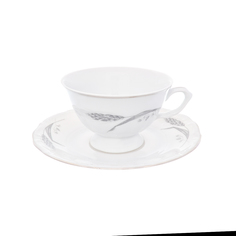 Набор чайных пар серебряные колосья классическая чашка (repast) белый