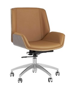Кресло офисное topchairs crown (stoolgroup) коричневый 60x96x62 см.
