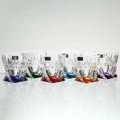 Набор стаканов для виски quadro (crystalite bohemia) прозрачный