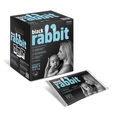 BLACK RABBIT Подгузники на липучках, 4-8 кг, S, 32 шт