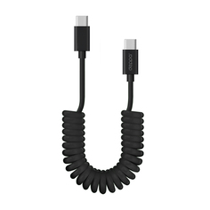 Дата-кабель Deppa USB-C - USB-C, 3A, витой, 1.5м, черный 72327