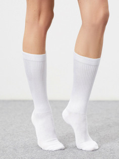 Хлопковые высокие носки в рубчик Gate31