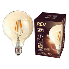 Лампы светодиодные лампа светодиодная REV VINTAGE Filament 5Вт E27 2700K 515Лм шар