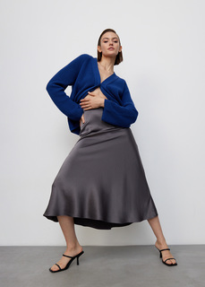 Юбка - миди асимметричная NICEONE [Графит, M]