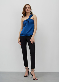 Брюки зауженные с клапанами NICEONE [Черный, XS]