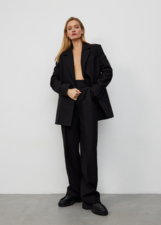 Брюки прямые со стрелками NICEONE [Черный, XS]