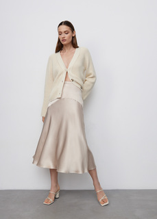 Юбка - миди асимметричная NICEONE [Бежевый, XS]