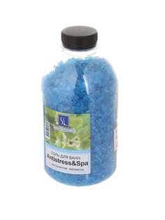Соль морская для ванн Spa by Lara Antistress & Spa с растительным экстрактом мелиссы 1kg 7182797