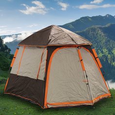 Палатка 4х-местная, 310х220х185 см, 1 комн, с москитной сеткой, Green Days, 4SINGLE, GJN188