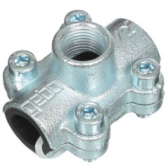 Седелка-врезка 1/2"х1/2", DN 15х15, чугун, внутренняя резьба, Gebo, 01.261.28.0101