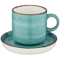 Чайный набор на 1пер. 2пр. "nature" 350мл, бирюзовый, 263-1031 Bronco