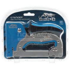 Степлер мебельный металл, регулируемый, 4-14 мм, тип скоб 53, 2-х компонентная ручка, Барс, 40003 Bars