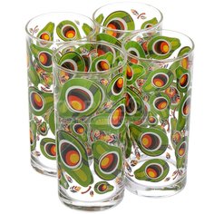 Стакан 300 мл, стекло, 4 шт, Декостек, Авокадус, 148/4-ПП