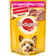 Корм для собак Pedigree Для миниатюрных пород, паштет с говядиной 80 г