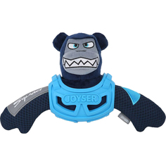 Игрушка для собак Joyser Squad Медведь J-Bear в броне с пищалкой M/L сине-голубой 32 см