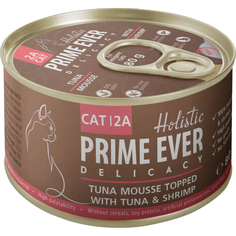 Корм для кошек Prime Ever 2A Delicacy Мусс тунец с креветками 80 г