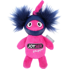 Игрушка для собак Joyser Puppy Белка в резиновом шлеме с пищалкой S розовая 14 см
