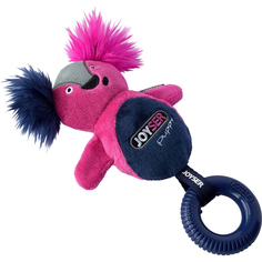 Игрушка для собак Joyser Puppy Белка с резиновым кольцом и пищалкой S/M розовая 21 см