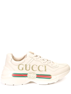 Кроссовки кожаные Rhyton Gucci