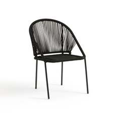 Кресло столовое для сада san monica (laredoute) черный 64x85x57 см.