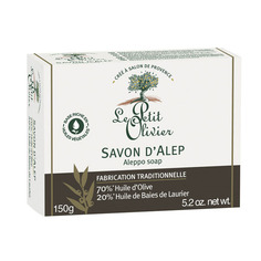 Мыло Алеппо для тела твердое с маслом лавра и оливы LE Petit Olivier