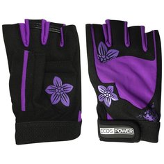 Перчатки для фитнеса 5106-VM, цвет: черный+фиолетовый, размер: М Ecos