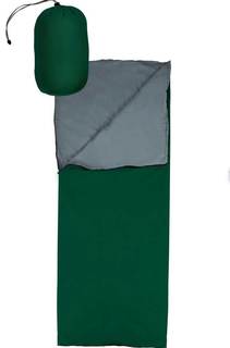 Спальный мешок-одеяло СМ001 (зелёный/серый+синий/серый) Ecos