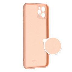 Чехол клип-кейс PERO LIQUID SILICONE для Apple iPhone 13 Pro Max светло-розовый ПЕРО