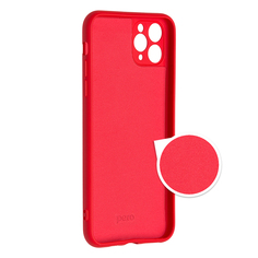 Чехол клип-кейс PERO LIQUID SILICONE для Apple iPhone 13 Pro красный ПЕРО