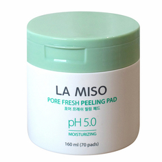 La Miso, Очищающие салфетки для лица pH 5.0, 70 шт.