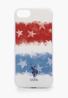 Чехол для iPhone U.S. Polo Assn. 8 / SE 2020, PC/TPU Fading American Flag White