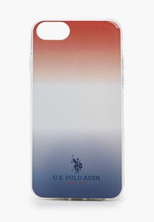 Чехол для iPhone U.S. Polo Assn. 8 / SE 2020, PC/TPU Gradient Small horse Blue Blue/Red