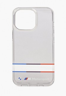 Чехол для iPhone BMW 13 Pro, Motorsport PC/TPU Tricolor Horizont Hard Transp/Black