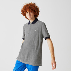 Мужское поло Lacoste Regular Fit из хлопка и льна