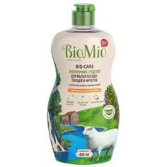 Моющее средство для посуды, овощей и фруктов, с эфирным маслом мандарина, BioMio, Bio-Care Экологичное средство, 450 мл